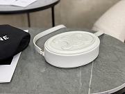 Celine Crossbody Oval Purse Cuir Triomphe In White - 6