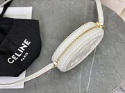 Celine Crossbody Oval Purse Cuir Triomphe In White - 5