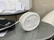 Celine Crossbody Oval Purse Cuir Triomphe In White - 4