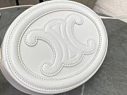 Celine Crossbody Oval Purse Cuir Triomphe In White - 2