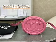Celine Crossbody Oval Purse Cuir Triomphe In Pink - 1