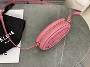 Celine Crossbody Oval Purse Cuir Triomphe In Pink - 5