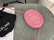 Celine Crossbody Oval Purse Cuir Triomphe In Pink - 3