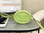 Celine Crossbody Oval Purse Cuir Triomphe In Green - 1