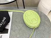 Celine Crossbody Oval Purse Cuir Triomphe In Green - 3
