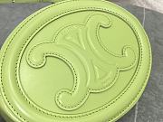 Celine Crossbody Oval Purse Cuir Triomphe In Green - 2