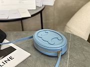 Celine Crossbody Oval Purse Cuir Triomphe In Blue - 5
