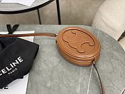 Celine Crossbody Oval Purse Cuir Triomphe In Brown - 3