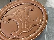 Celine Crossbody Oval Purse Cuir Triomphe In Brown - 2