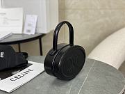 Celine Mini Crossbody Oval Purse Cuir Triomphe In Black - 4