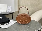 Celine Mini Crossbody Oval Purse Cuir Triomphe In Brown - 5