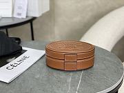 Celine Mini Crossbody Oval Purse Cuir Triomphe In Brown - 4