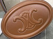Celine Mini Crossbody Oval Purse Cuir Triomphe In Brown - 2