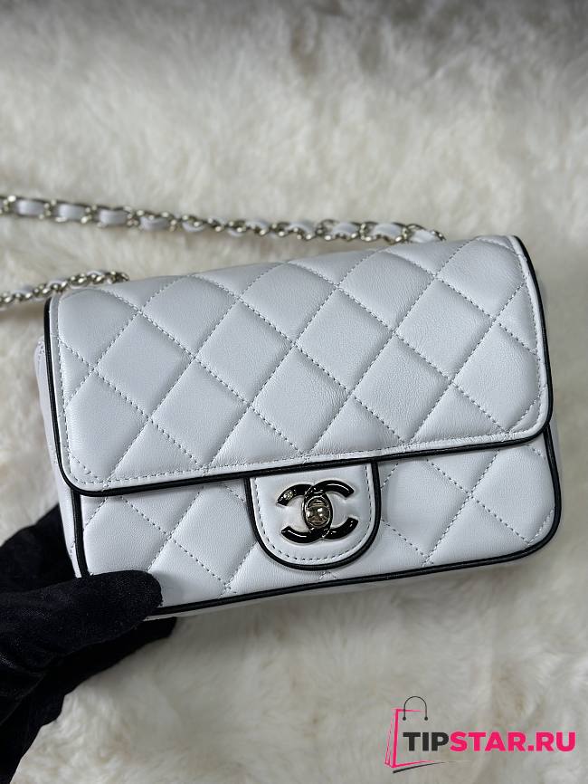Chanel Crossbody Bag Classic In White/Black - 1