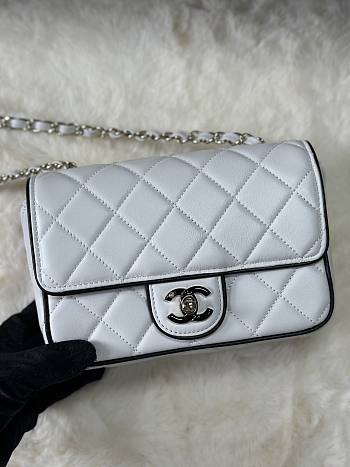 Chanel Crossbody Bag Classic In White/Black