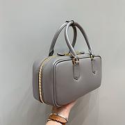 Miumiu Arcadie Leather Handle Bag In Gray Size 27x9x12 cm - 3