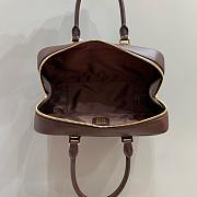 Miumiu Arcadie Leather Handle Bag In Burgundy Size 27x9x12 cm - 2