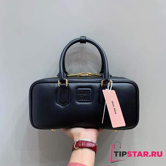 Miumiu Arcadie Leather Handle Bag In Black Size 27x9x12 cm - 1
