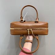 Miumiu Arcadie Leather Handle Bag In Brown Size 27x9x12 cm - 5
