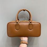 Miumiu Arcadie Leather Handle Bag In Brown Size 27x9x12 cm - 2