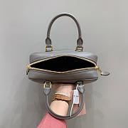 Miumiu Arcadie Leather Handle Bag In Gray Size 22x10.5x7.5 cm - 6