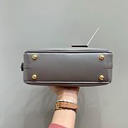 Miumiu Arcadie Leather Handle Bag In Gray Size 22x10.5x7.5 cm - 5