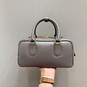 Miumiu Arcadie Leather Handle Bag In Gray Size 22x10.5x7.5 cm - 4