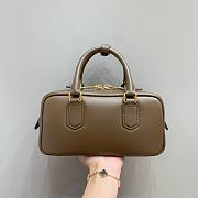Miumiu Arcadie Leather Handle Bag In Green Size 22x10.5x7.5 cm - 5