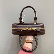 Miumiu Arcadie Leather Handle Bag In Burgundy Size 22x10.5x7.5 cm - 4