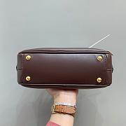 Miumiu Arcadie Leather Handle Bag In Burgundy Size 22x10.5x7.5 cm - 5