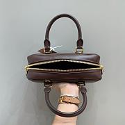 Miumiu Arcadie Leather Handle Bag In Burgundy Size 22x10.5x7.5 cm - 2