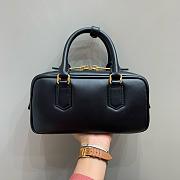 Miumiu Arcadie Leather Handle Bag In Black Size 22x10.5x7.5 cm - 4