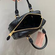 Miumiu Arcadie Leather Handle Bag In Black Size 22x10.5x7.5 cm - 3