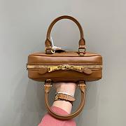 Miumiu Arcadie Leather Handle Bag In Brown Size 22x10.5x7.5 cm - 5