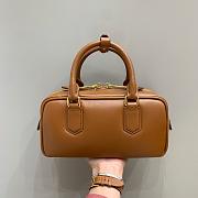 Miumiu Arcadie Leather Handle Bag In Brown Size 22x10.5x7.5 cm - 4