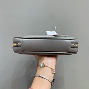Miumiu Arcadie Leather Handle Bag In Gray Size 19x10x5 cm - 6
