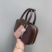 Miumiu Arcadie Leather Handle Bag In Burgundy Size 19x10x5 cm - 4