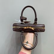 Miumiu Arcadie Leather Handle Bag In Burgundy Size 19x10x5 cm - 2