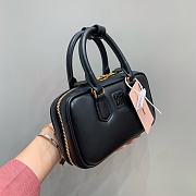 Miumiu Arcadie Leather Handle Bag In Black Size 19x10x5 cm - 6