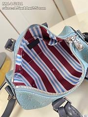 Louis Vuitton Monogram Heritage Keepall Bandoulière 25 Blue - 6