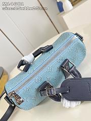 Louis Vuitton Monogram Heritage Keepall Bandoulière 25 Blue - 5