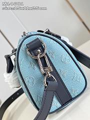 Louis Vuitton Monogram Heritage Keepall Bandoulière 25 Blue - 3