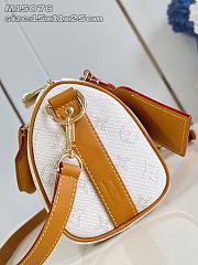 Louis Vuitton Monogram Heritage Keepall Bandoulière 25 White - 6