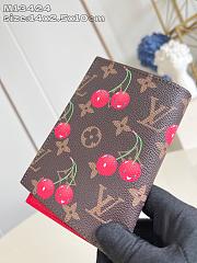 LV x TM Passport Wallet Monogram Canvas with cherry motif - 4