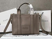 Marc Jacobs The Leather Medium Tote Bag In Cement Color - 6
