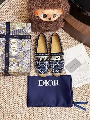 Dior Granville Espadrille Oblique Embroidered Cotton 07