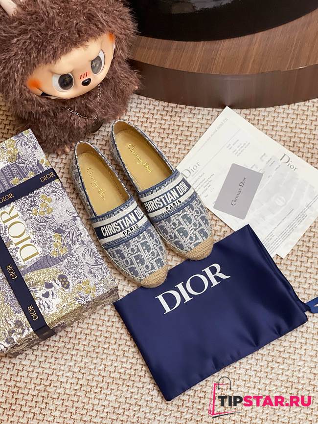 Dior Granville Espadrille Oblique Embroidered Cotton 06 - 1