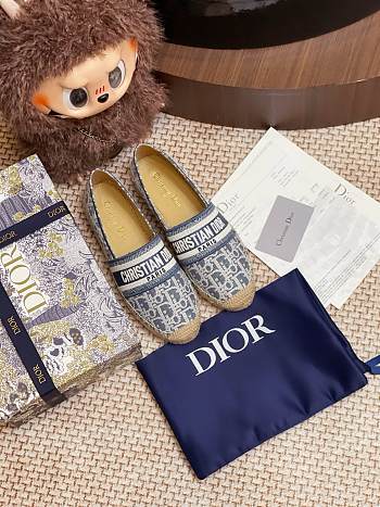 Dior Granville Espadrille Oblique Embroidered Cotton 06