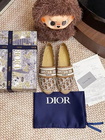 Dior Granville Espadrille Oblique Embroidered Cotton 05