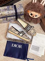 Dior Granville Espadrille Oblique Embroidered Cotton 04 - 3